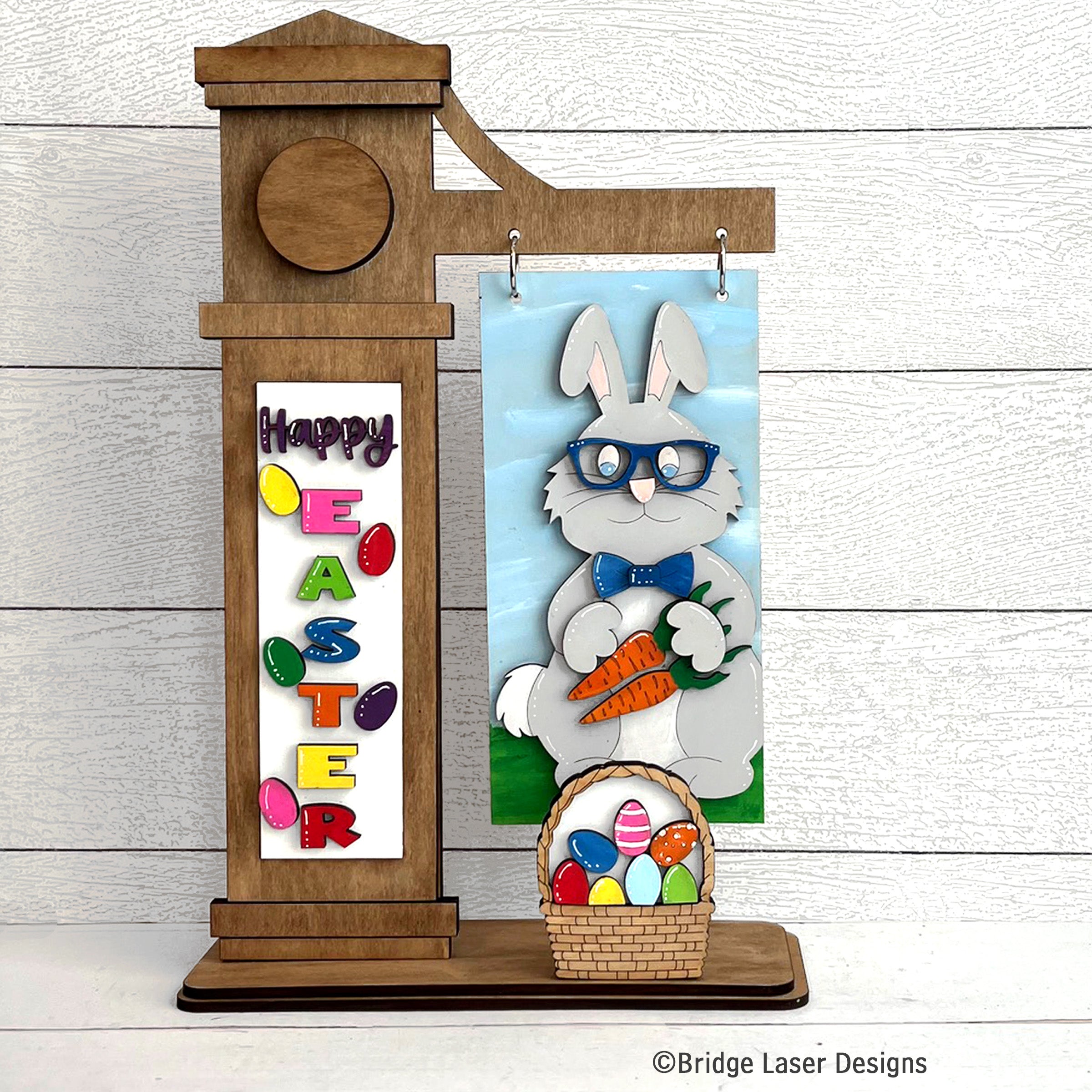 Interchangeable Post Sign & Easter Bunny Inserts