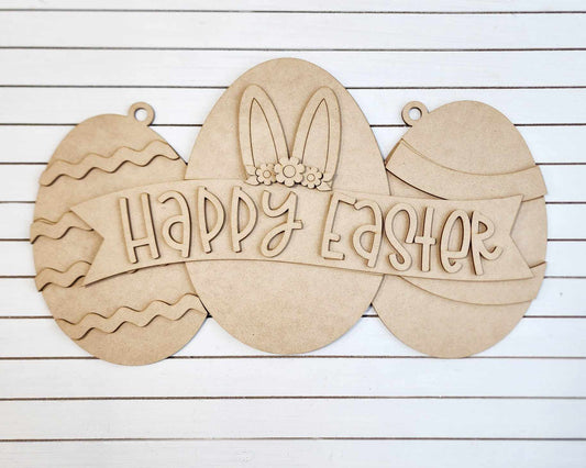 Happy Easter Egg Hanger- DIY Blank