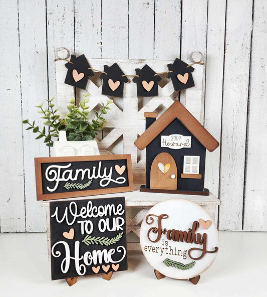 Family Home Tiered Tray Decor Set- Paint Party Kit