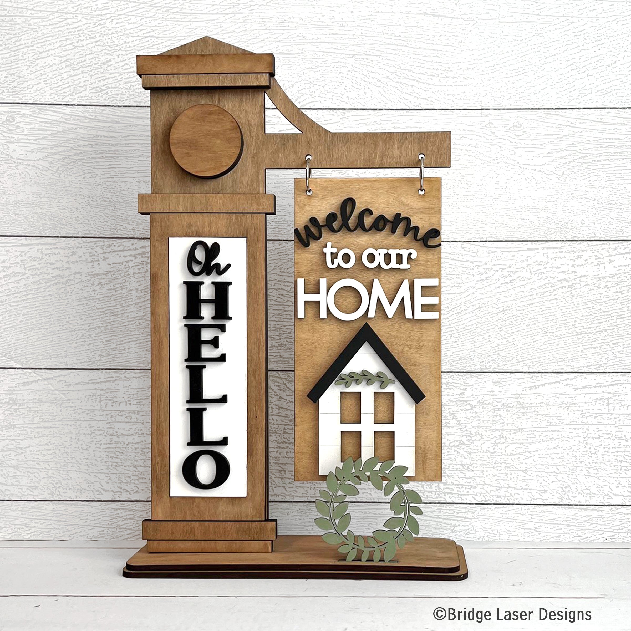 Interchangeable Post Sign & Welcome to Our Home Inserts