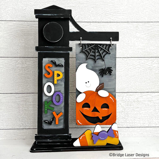 Interchangeable Post Sign & Halloween Ghost Inserts- Paint Party Kit