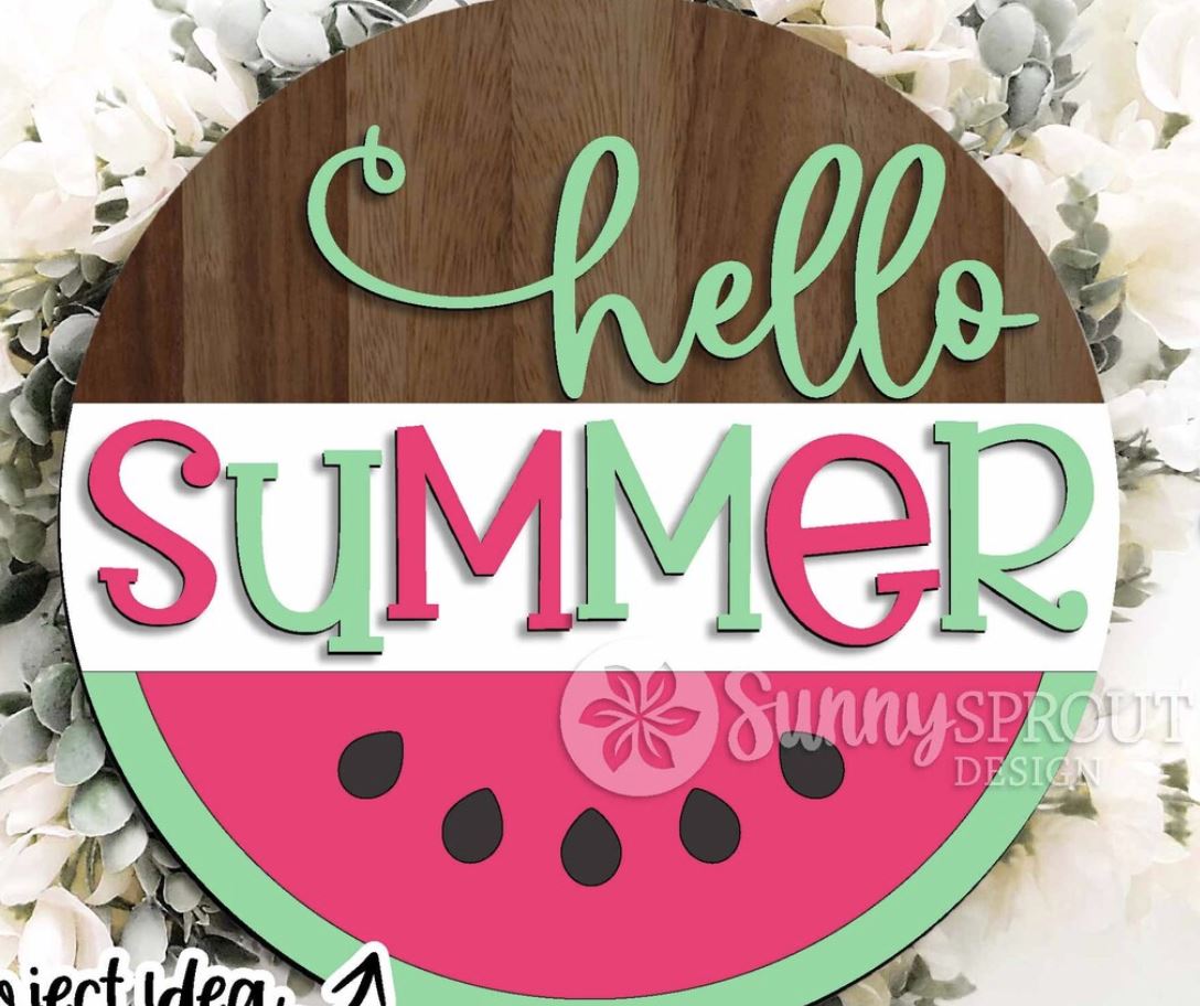 Hello Summer Watermelon Round
