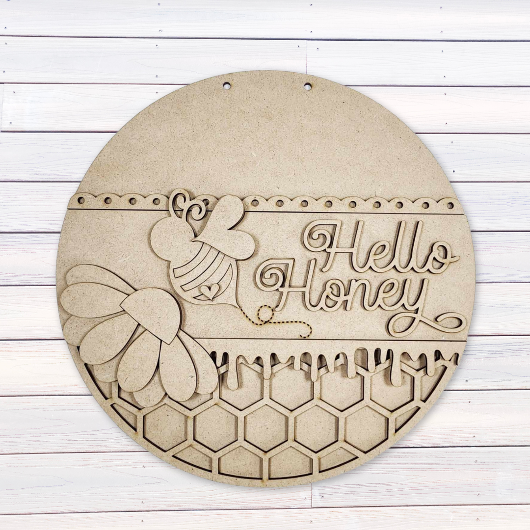 Hello Honey Round- DIY Blank