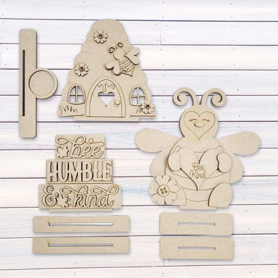 Hello Honey Tiered Tray Decor Set- Paint Party Kit