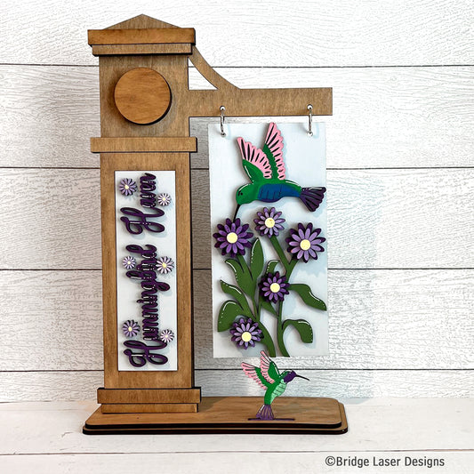 Interchangeable Post Sign & Hummingbird Inserts- Paint Party Kit
