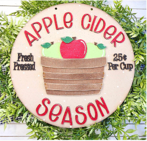 Apple Cider Harvest Round- Paint Party Kit