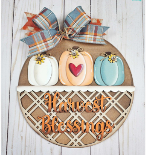 Fall Harvest Round Hanger- DIY Blank