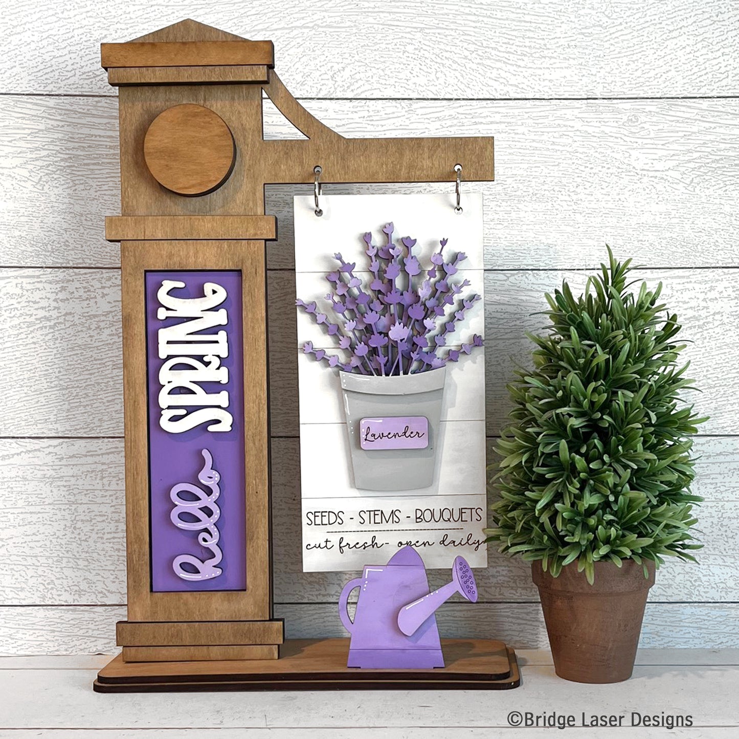 Interchangeable Post Sign & Hello Spring Inserts- DIY Blank
