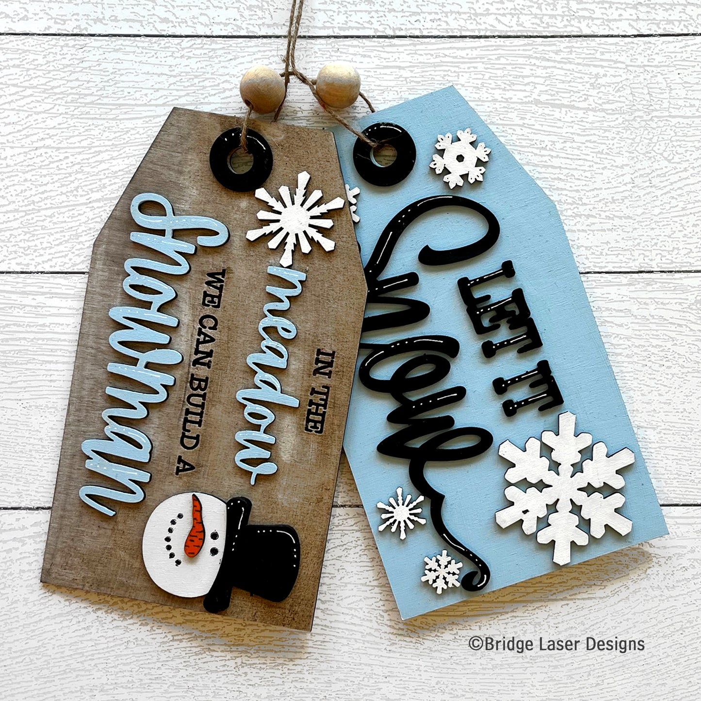 Let It Snow Gift Tag Hanger- Paint Party