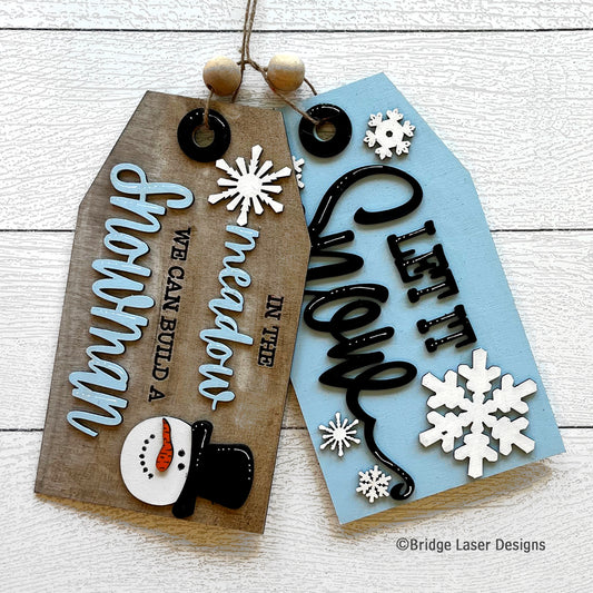 Let It Snow Gift Tag Hanger- Paint Party
