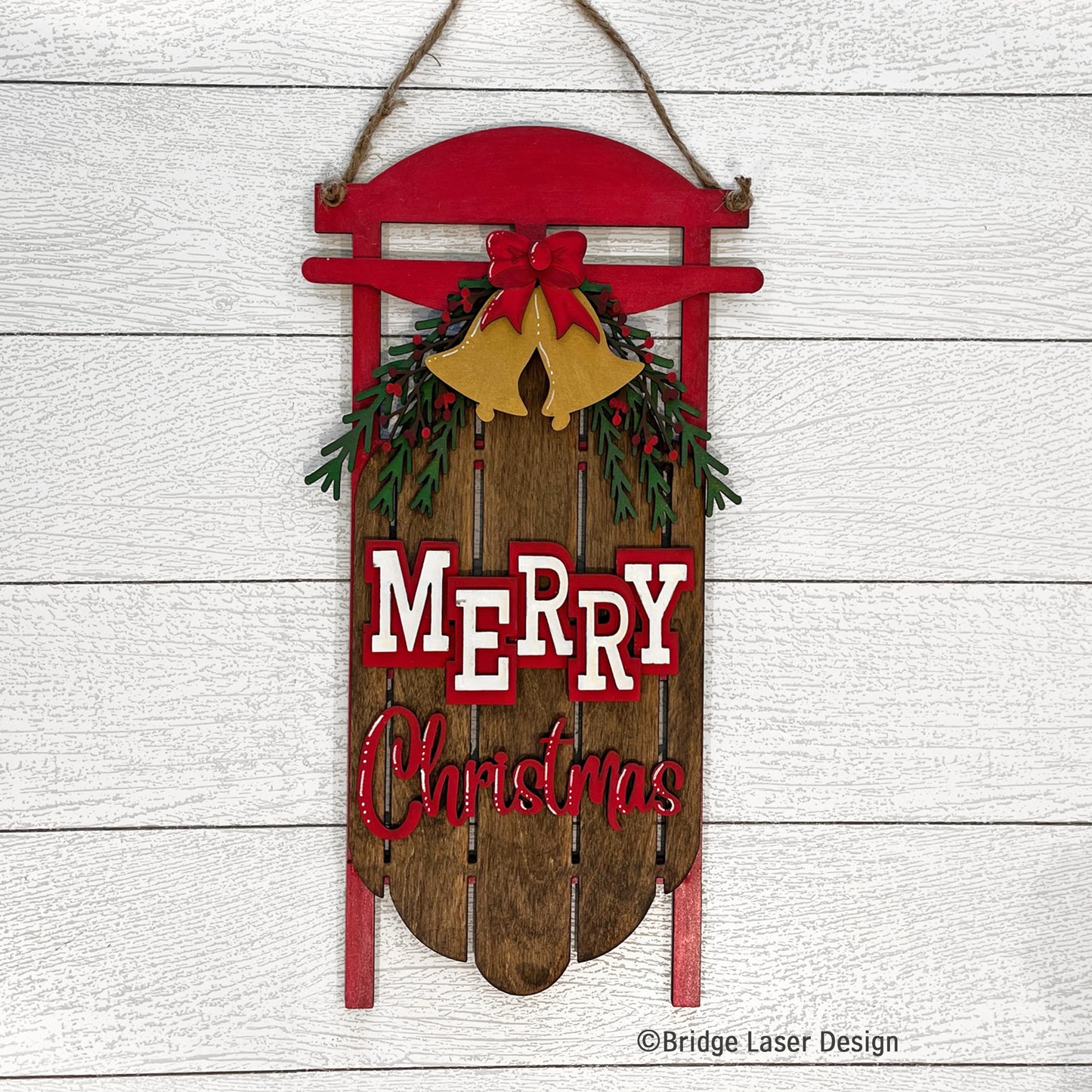 Merry Christmas Sled Hanger- Paint Party
