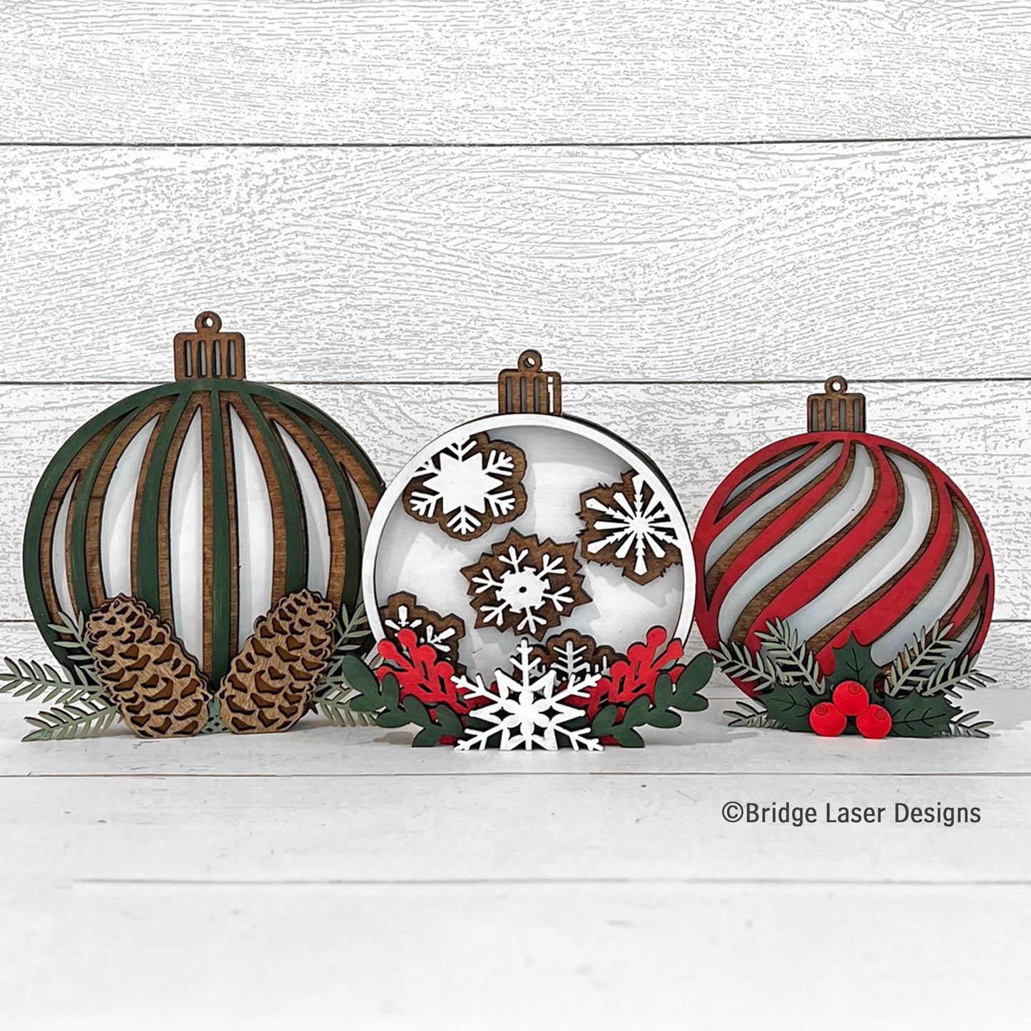 Ornament Trio Shelf Sitters- Paint Party