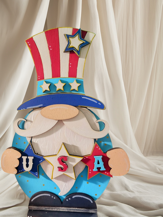 USA Uncle Sam Gnome- DIY Blank