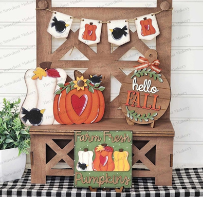 Farm Fresh Pumkins Tiered Tray- DIY Blank