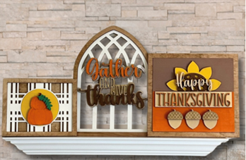 Gather & Give Thanks Mix & Match Mantle Set- DIY Blank
