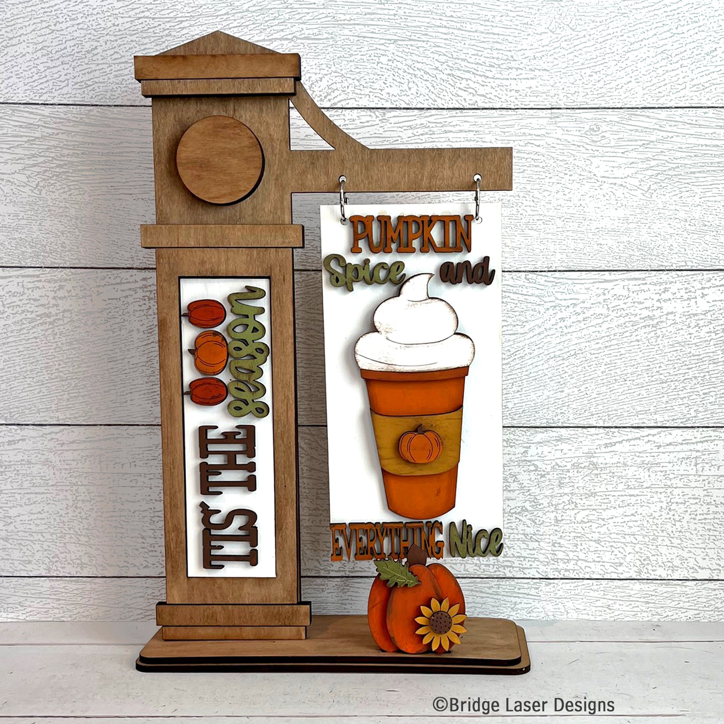 Interchangeable Post Sign & Pumpkin Spice Inserts