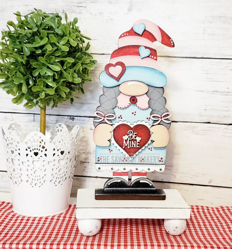 Valentine Girl Gnome- DIY Blank