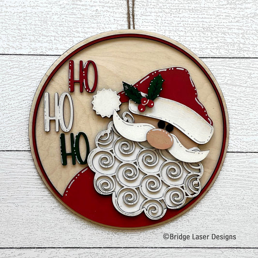 HO HO HO Santa Round- Paint Party Kit