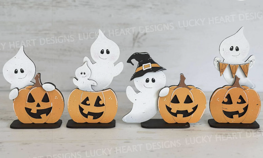 Cute Ghost &Jack-o-lanters Decor Set-Paint Party Kit