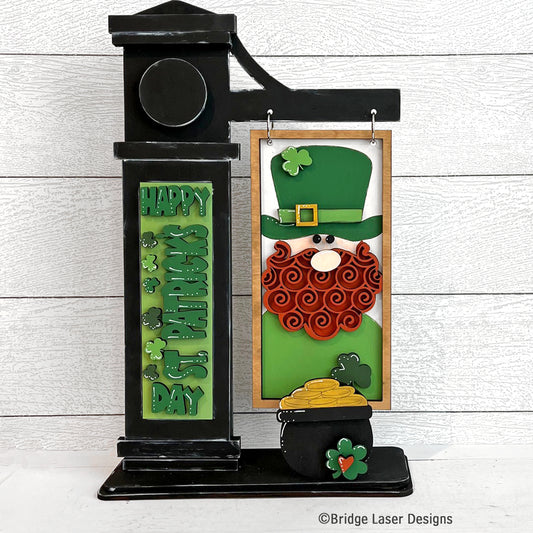 Interchangeable Post Sign & Happy St Patrick's Day Inserts- Paint Party Kit