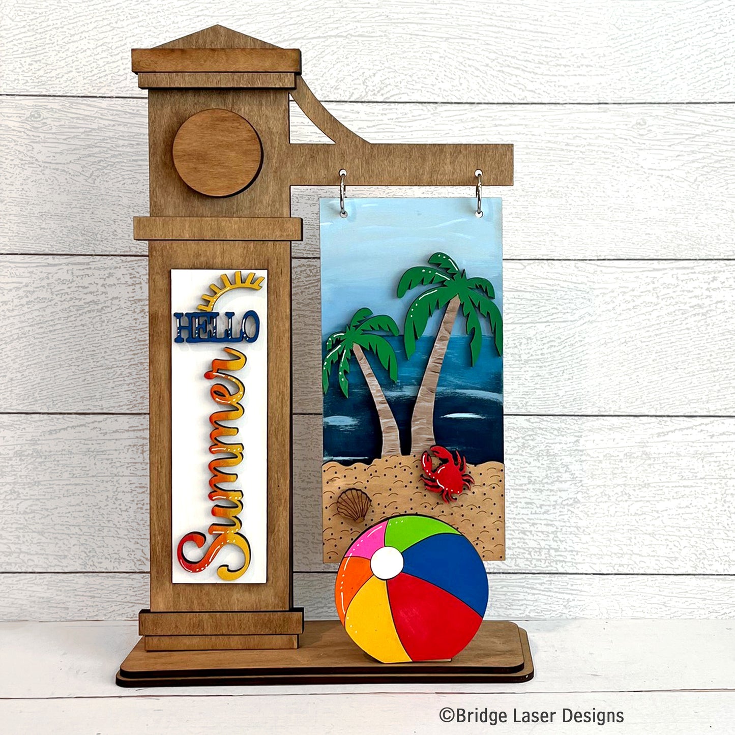 Interchangeable Post Sign & Summer Beach Inserts- DIY Blank