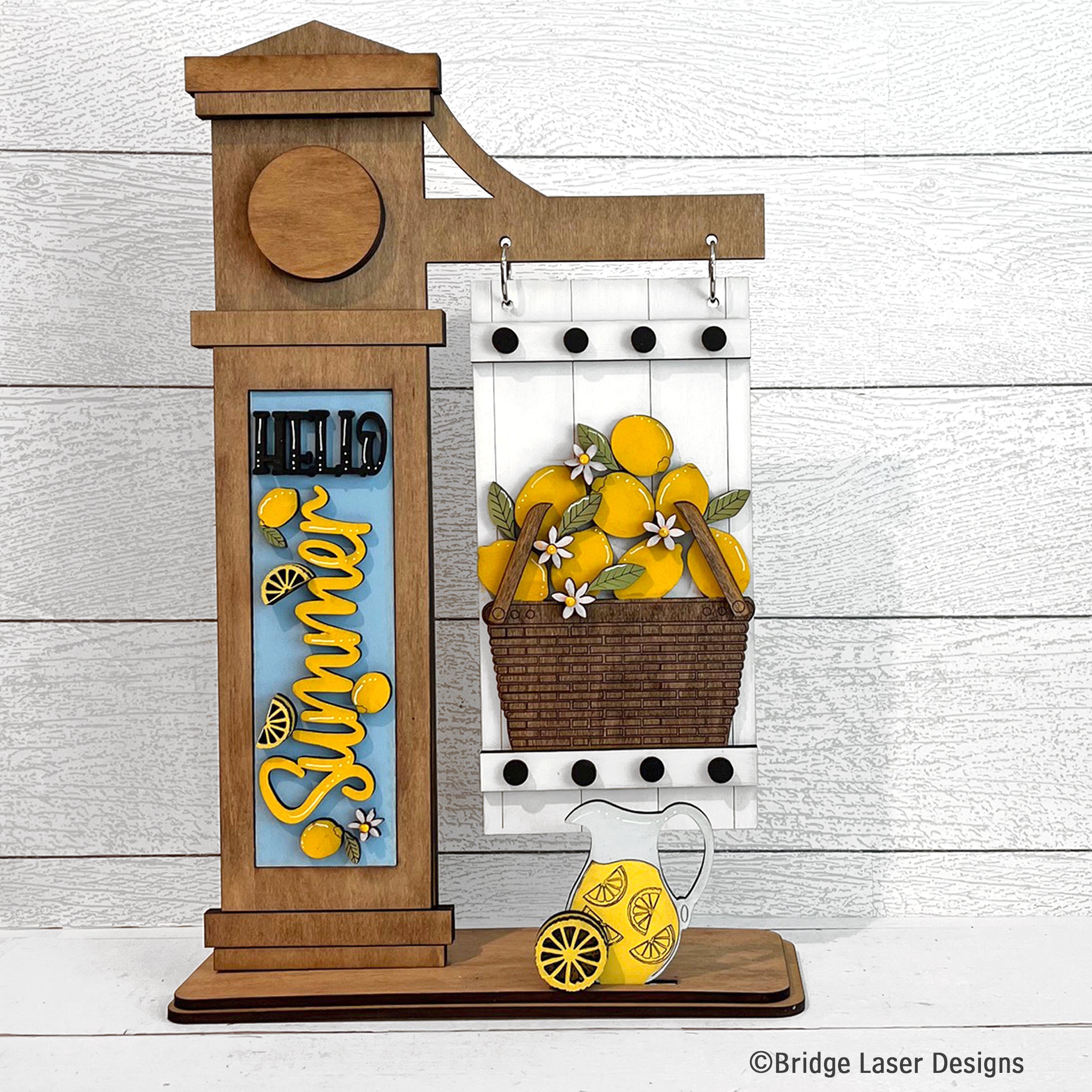 Interchangeable Post Sign & Hello Summer Lemon Inserts
