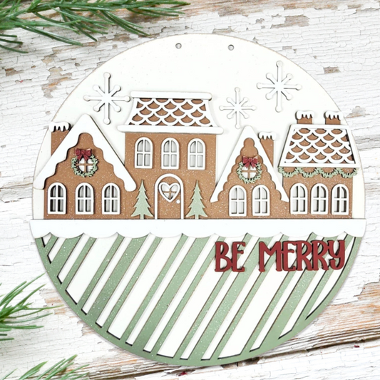 Victorian Gingerbread Christmas Round- Paint Party Kit