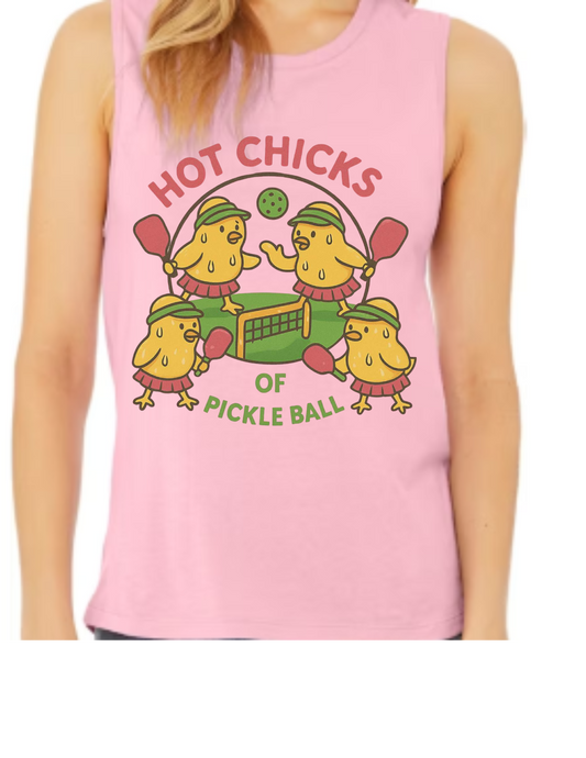 Hot Chicks Team Logo Jersey Tank Top (Color)