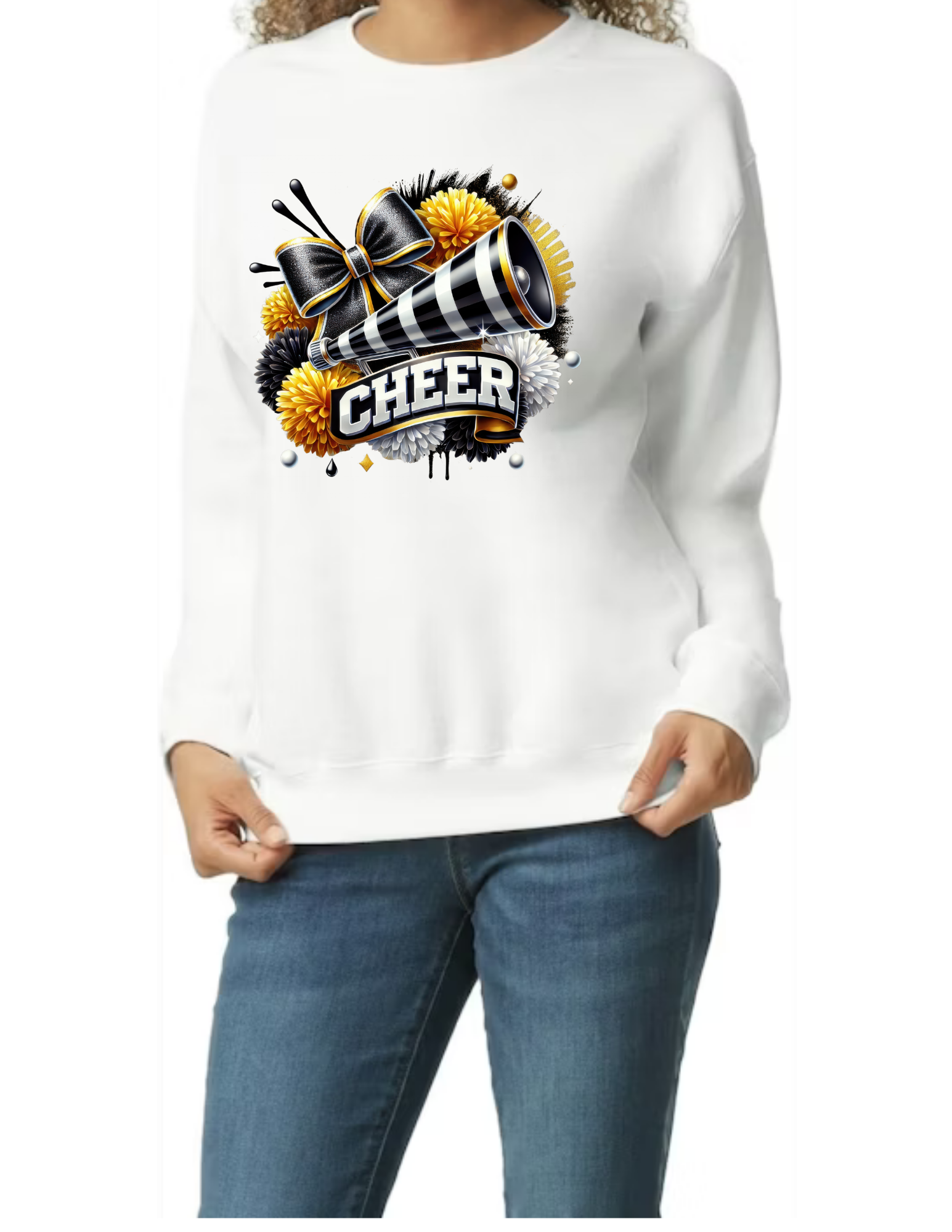 Cheer Cheerleading Design- White