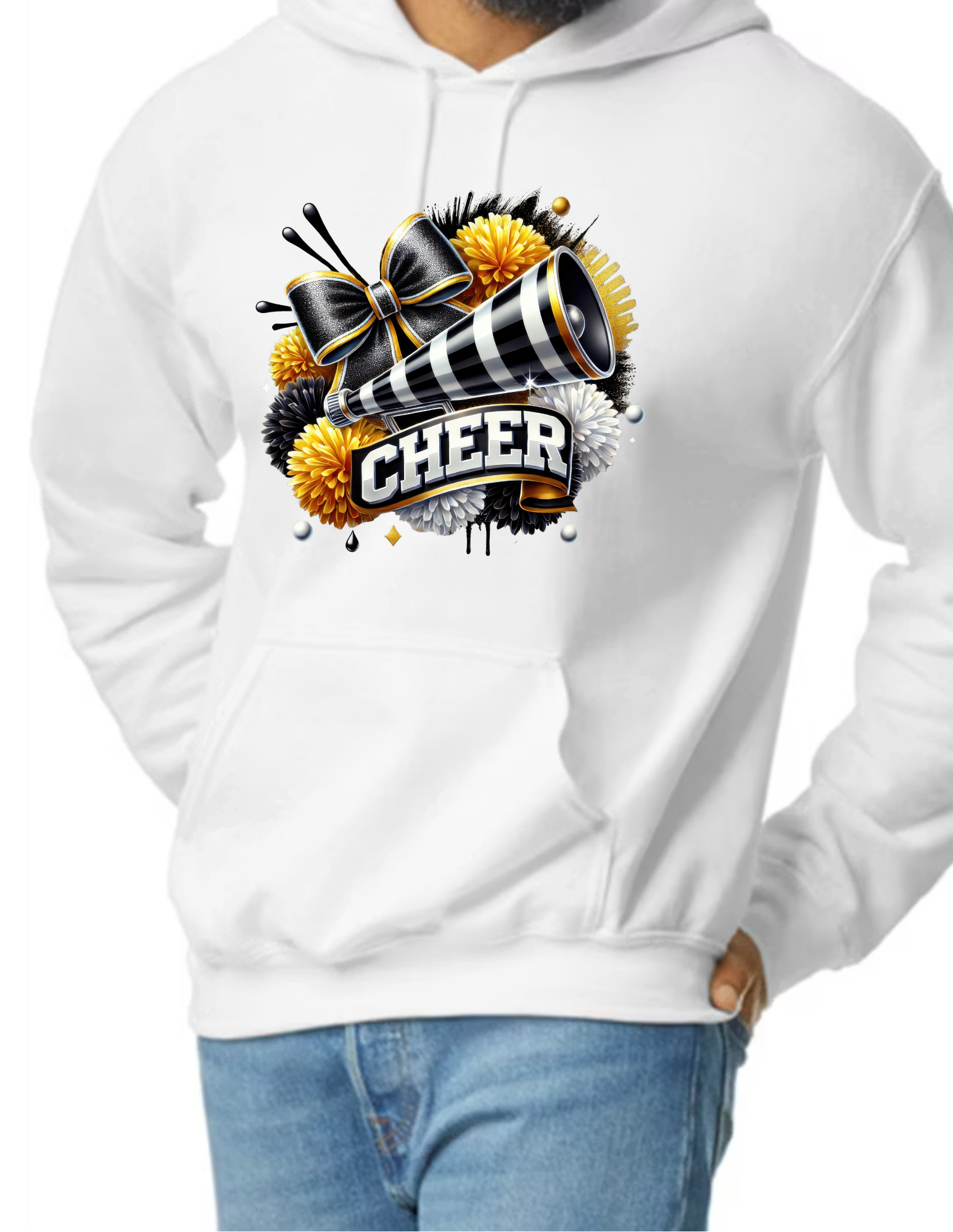 Cheer Cheerleading Design- White
