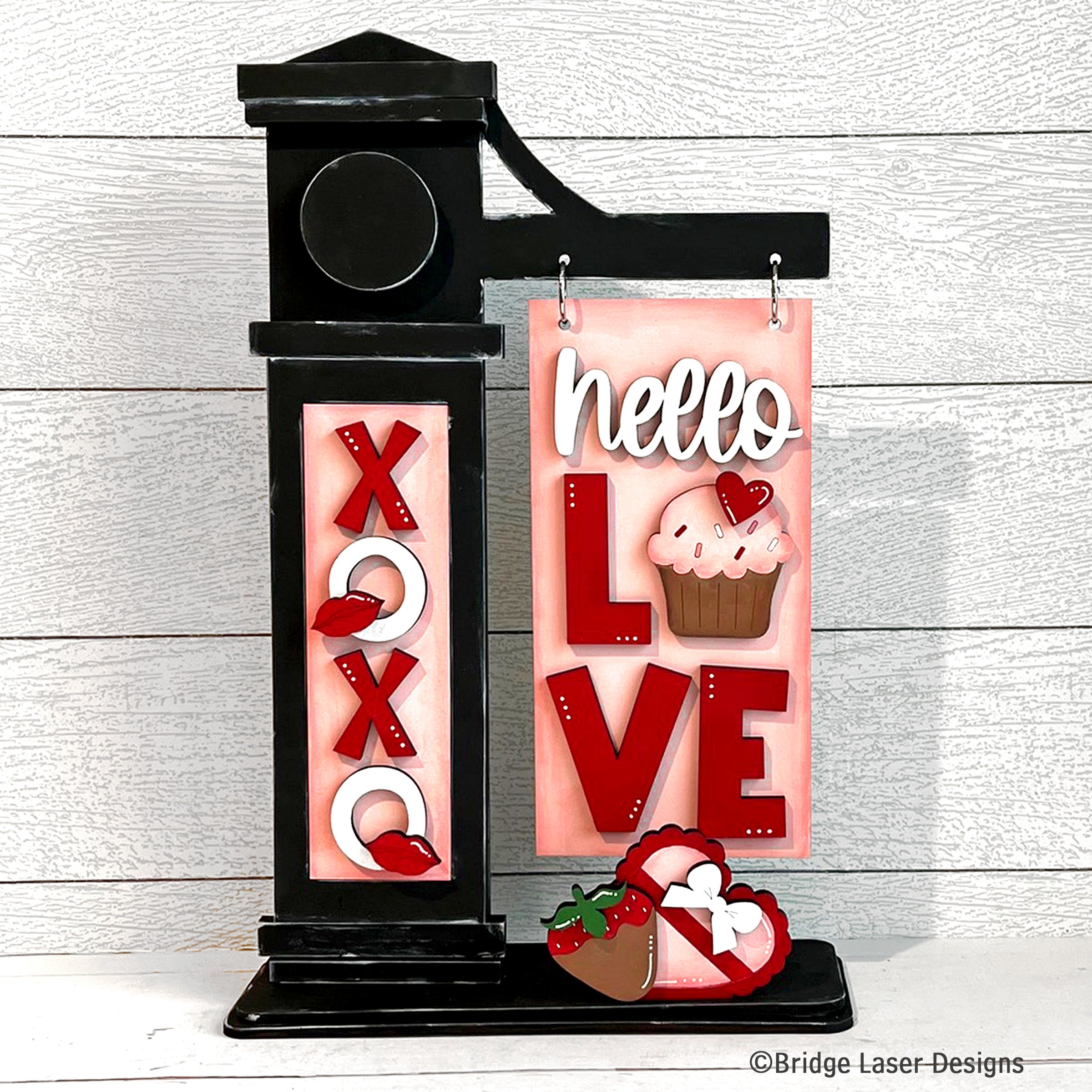 Interchangeable Post Sign & XOXO Valentine Inserts - DIY Blank