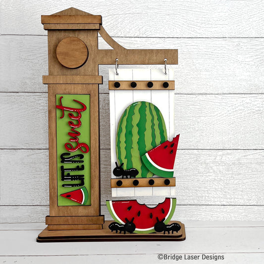 Interchangeable Post Sign & Watermelon Inserts- Paint Party Kit