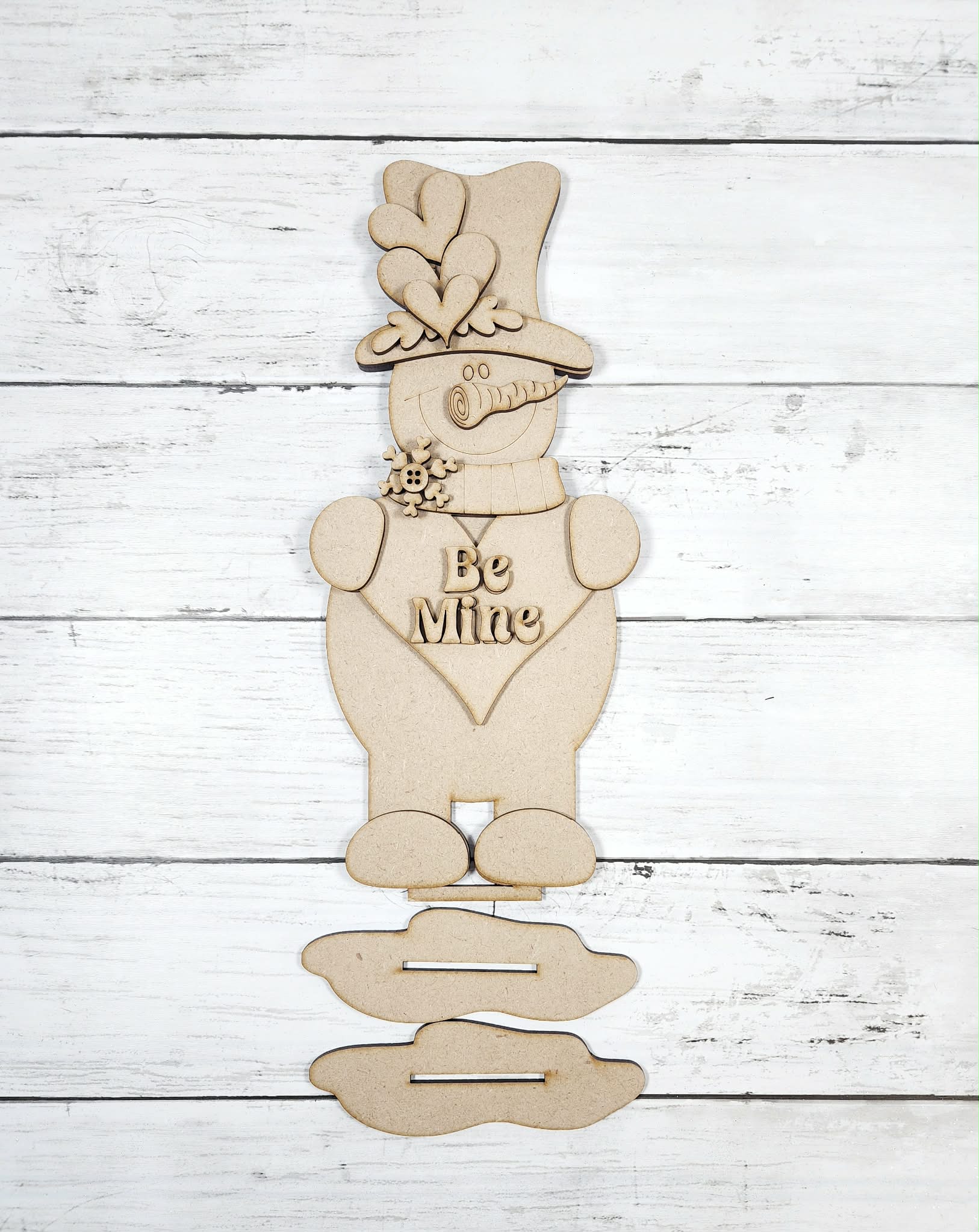 Valentine Snowman Be Mine Shelf Sitter- DIY Blank