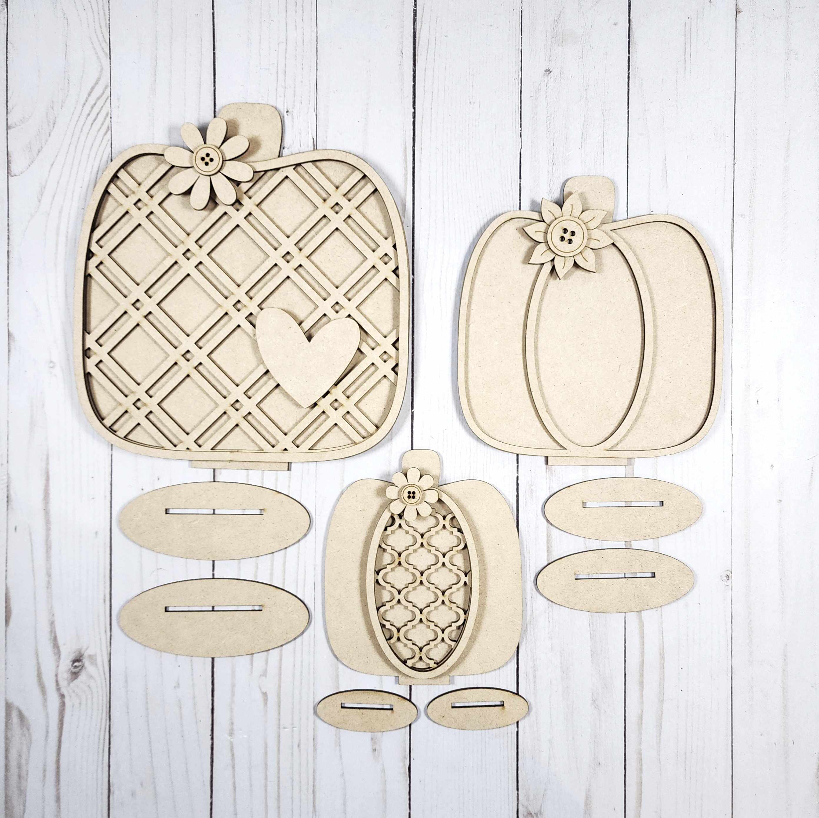 Fall Harvest Pumpkin Trio Shelf Sitter- DIY Blank