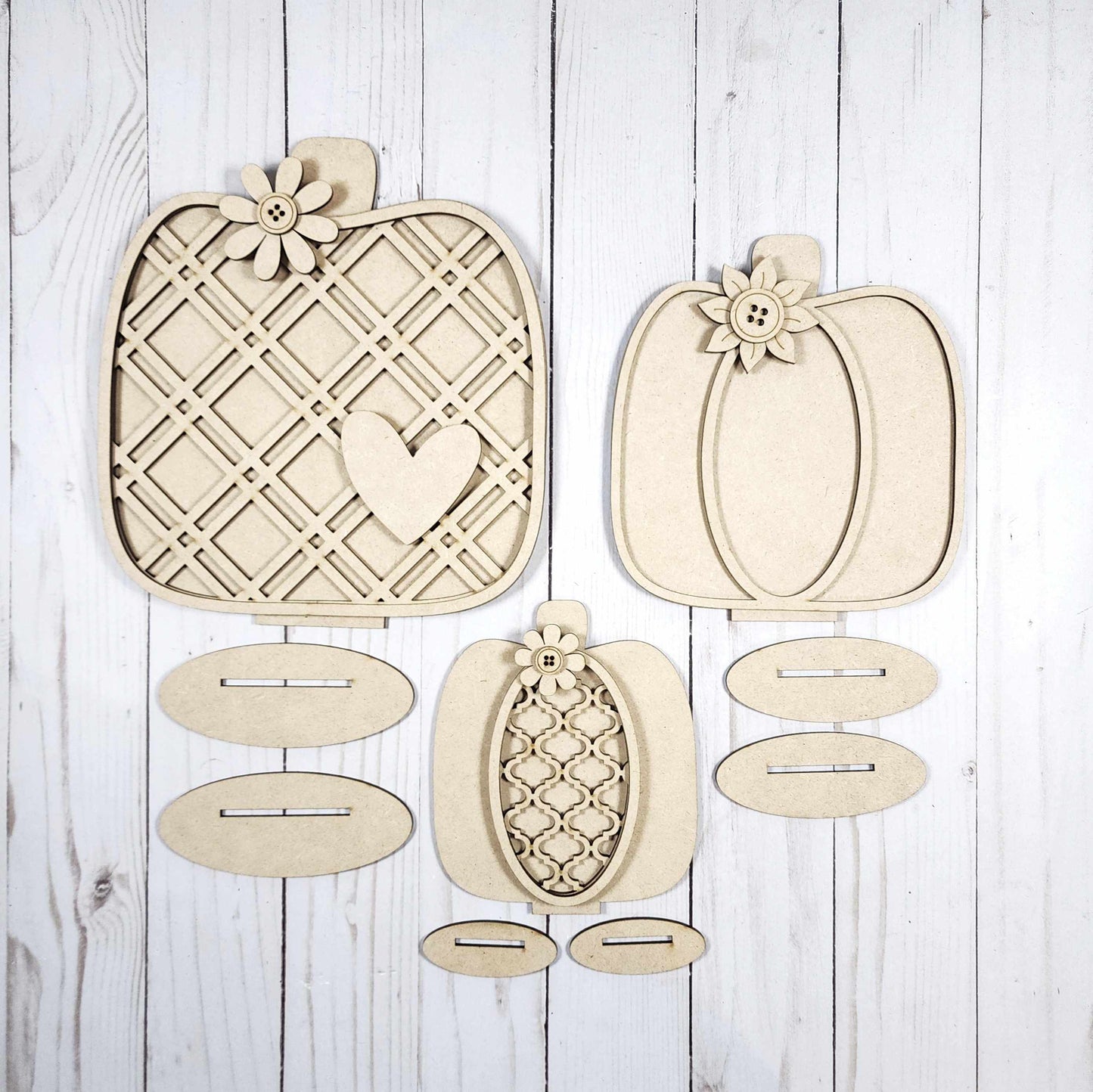 Fall Harvest Pumpkin Trio Shelf Sitter- DIY Blank