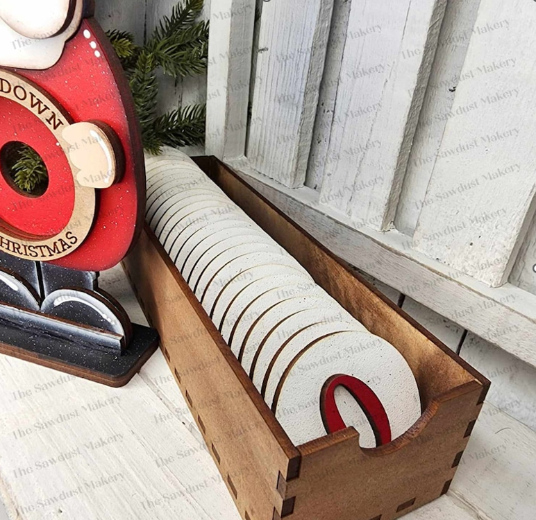 Christmas Count Down Santa- DIY Blank