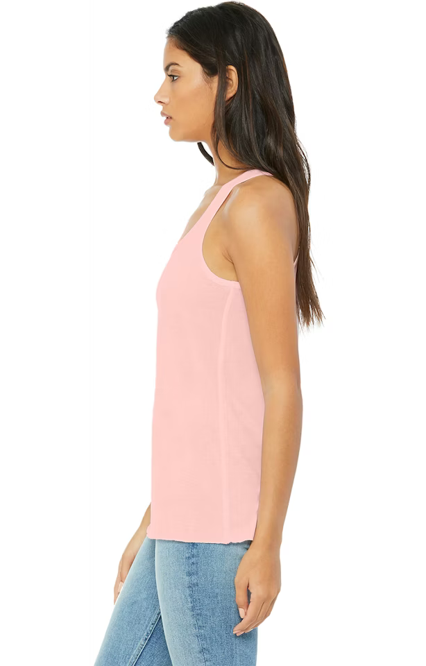 Hot Chicks Team Logo Razor Back Tank Top (Black Outline)