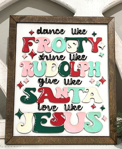 Dance Like Frosty Framed Art- DIY Blank