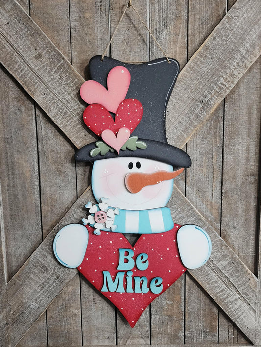 Snowman Valentine Hanger- Paint Party Kit
