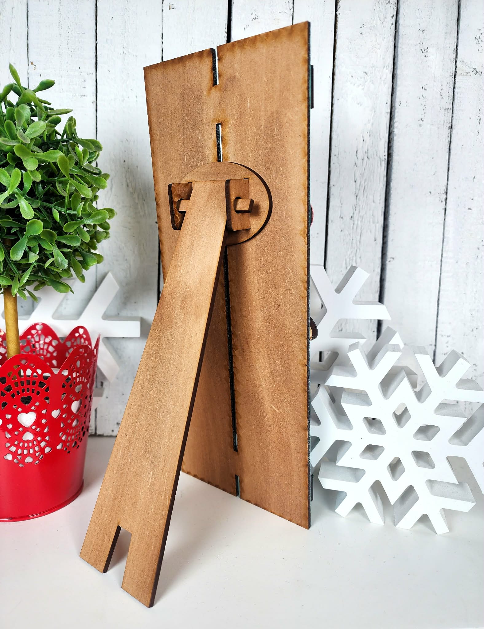 Snowman Valentine Pallet Shelf Sitter