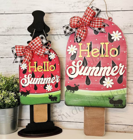 Hello Summer Watermelon Hanger- Paint Party Kit
