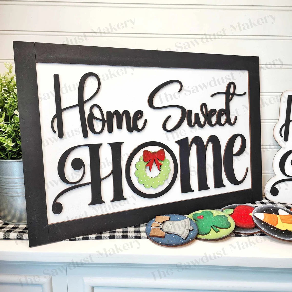 Home Sweet Home, 12 Month Interchangeable Shelf Sitter- Paint Party