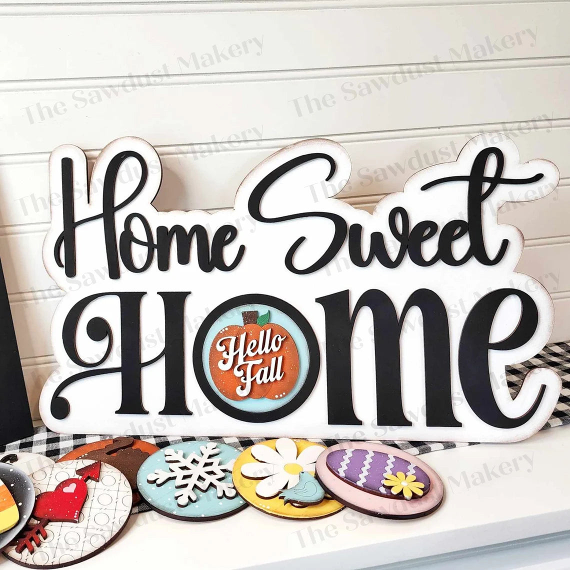 Home Sweet Home, 12 Month Interchangeable Shelf Sitter- Paint Party