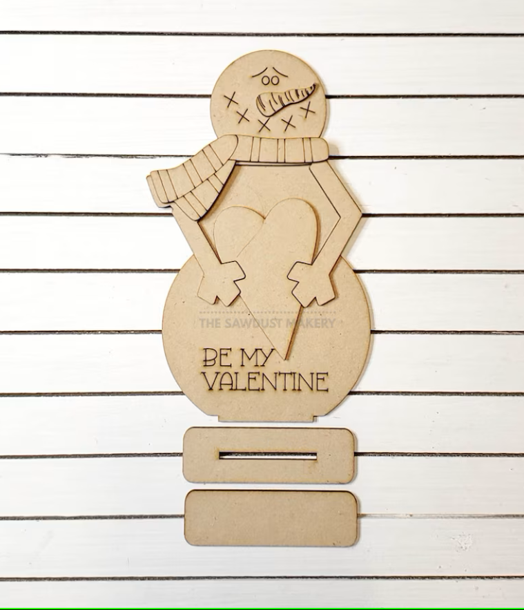 Valentine Snowman- DIY Blank
