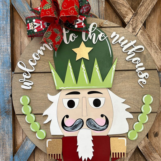 Welcome to the Nuthouse Nutcracker Round- Paint Party Kit