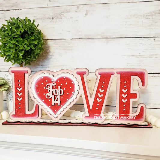 Love Feb 14 Shelf Sitter- Paint Party