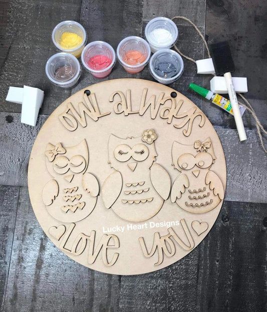 Owl Always Love You Round- DIY Blank