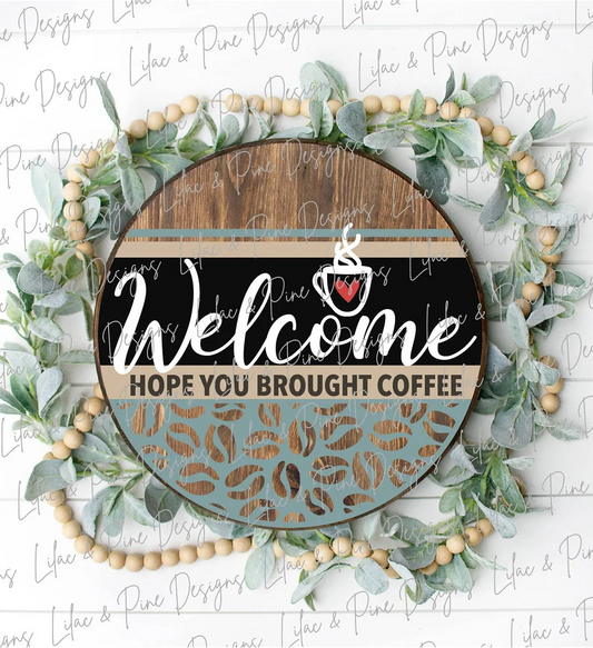 Welcome Coffee Round- DIY Blank
