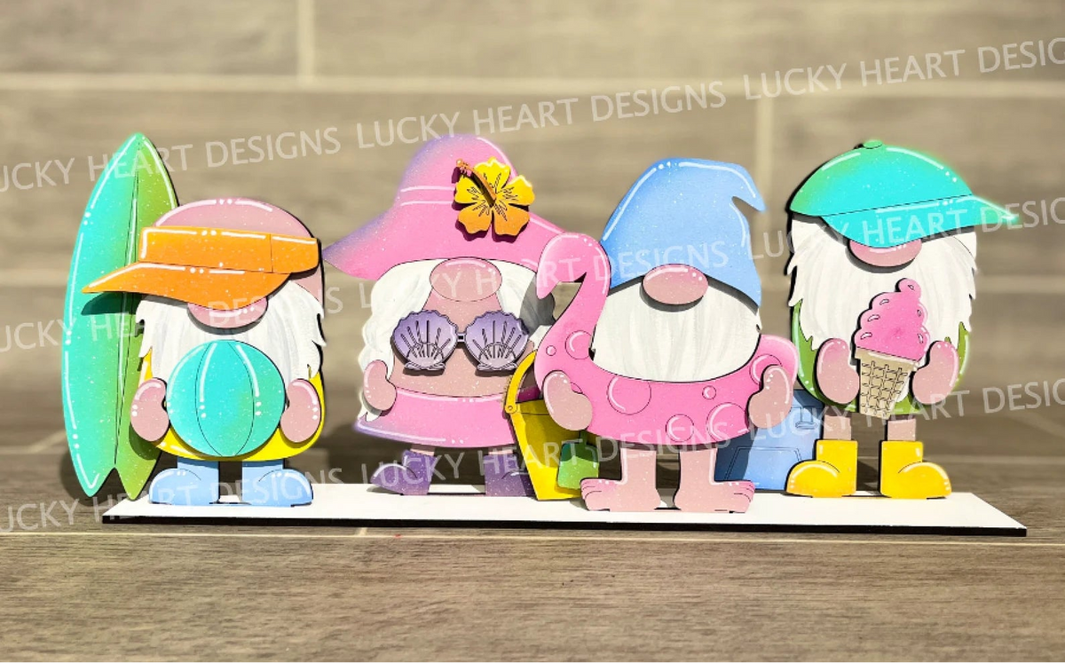 Summer Beach Gnome Decor Set- DIY Blank