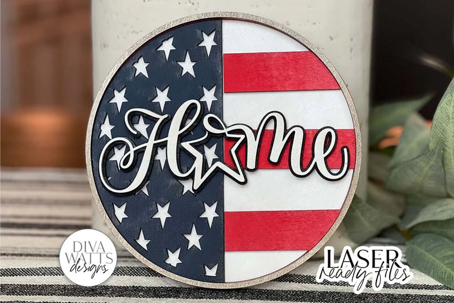 Home Flag Round- Paint Party Kit
